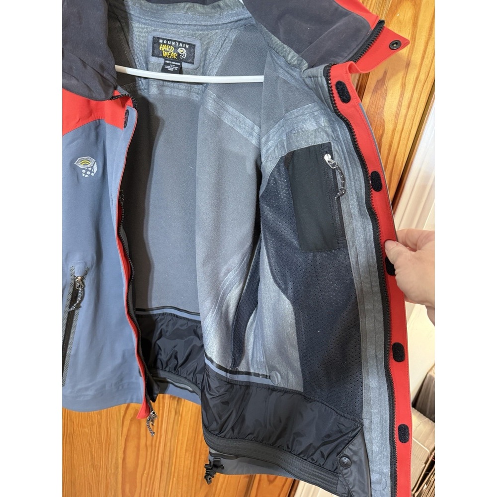 Mountain Hardwear Jacket Mens M Red Black GORE-TEX Wind Rain Soft Shell - Picture 9 of 9
